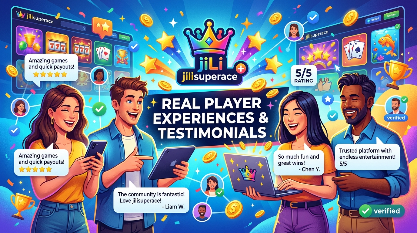 Happy player celebrating a win on Jilisuperace